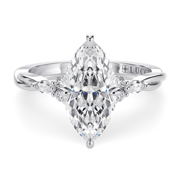LUCCE ALESSA™ Marquise Lab Diamond 1.05ct D VVS2 IGI 14K White Gold