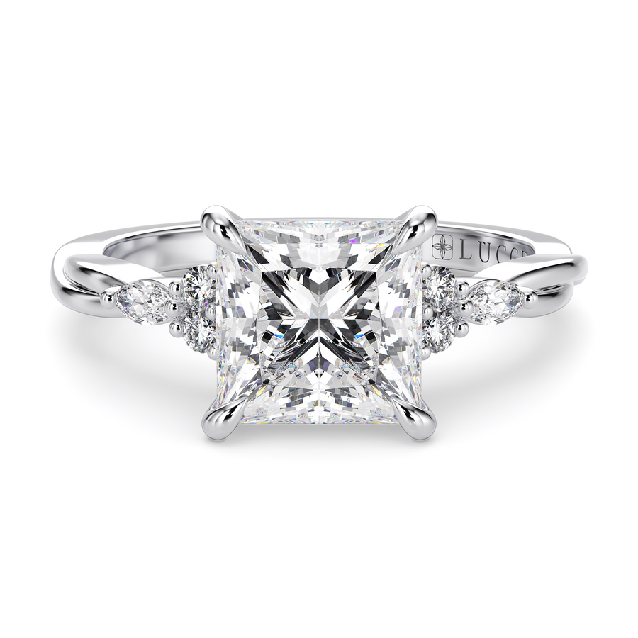 Load image into Gallery viewer, LUCCE ALESSA™ Princess Diamond 0.54ct F VVS2 IGI 18K White Gold
