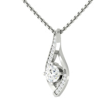 Load image into Gallery viewer, Kaela Infinity Necklace Round Natural Diamond Platinum
