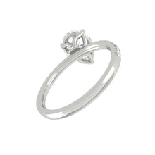 Load image into Gallery viewer, Anna Pave Pear 0.52ct E VVS2 Id GIA 18K White Gold
