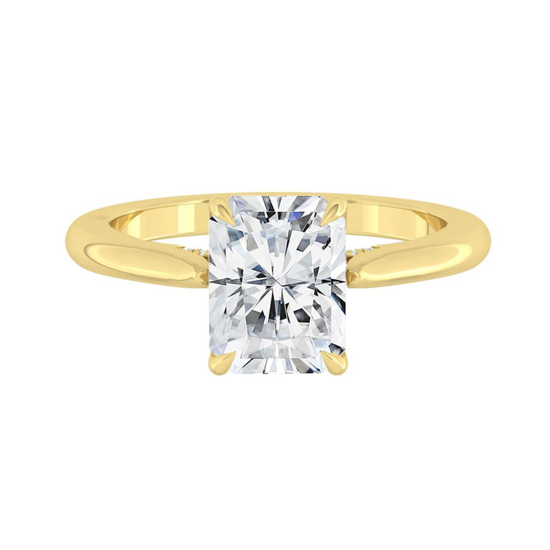 Azalea Radiant Lab Diamond 1.00ct D VVS2 Ex IGI 18K Yellow Gold