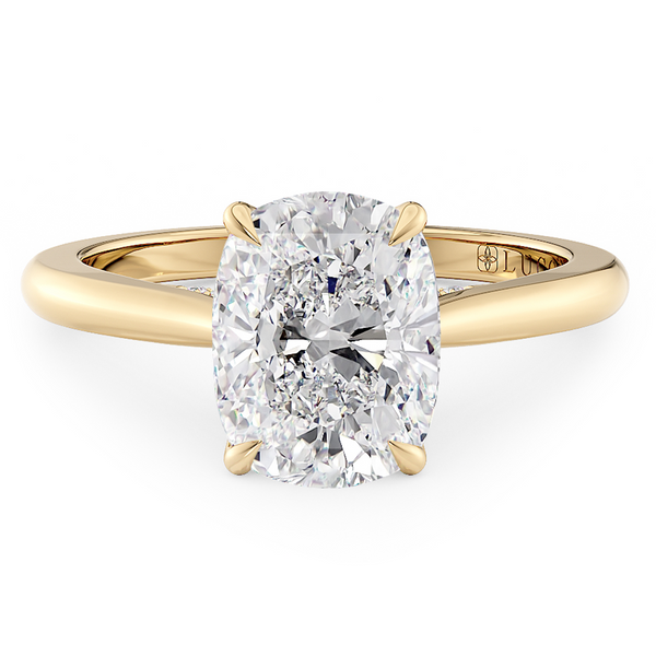 Lucce Azalea Cushion Natural Diamond 1.01ct I VS2 GIA 18K Yellow Gold