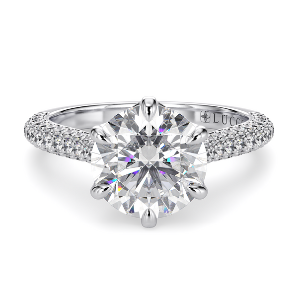 LUCCE AZALEA™ Luxe Round Lab Diamond 1.07ct D VS1 Id IGI 18K White Gold