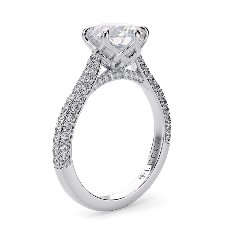 Load image into Gallery viewer, LUCCE AZALEA™ Luxe Round 3.10ct CELESTE™ Moissanite Platinum

