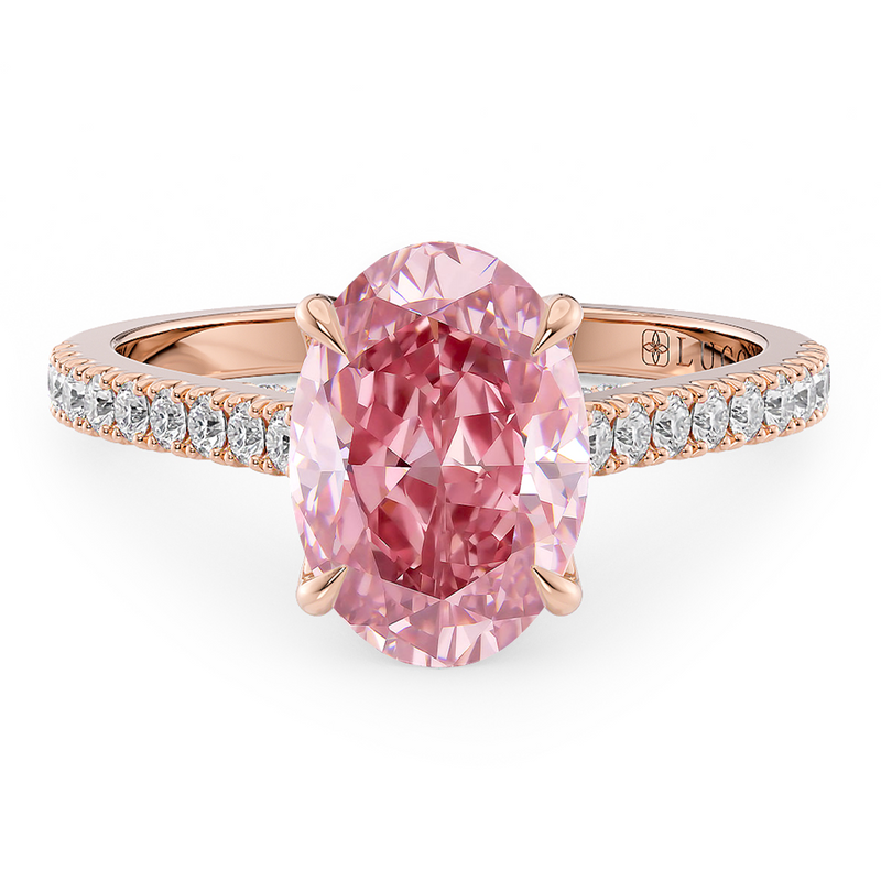 Lucce Azalea Pavé Oval Rosé Pink Diamond