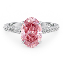 Load image into Gallery viewer, Lucce Azalea Pavé Oval Rosé Pink Diamond
