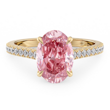 Load image into Gallery viewer, Lucce Azalea Pavé Oval Rosé Pink Diamond
