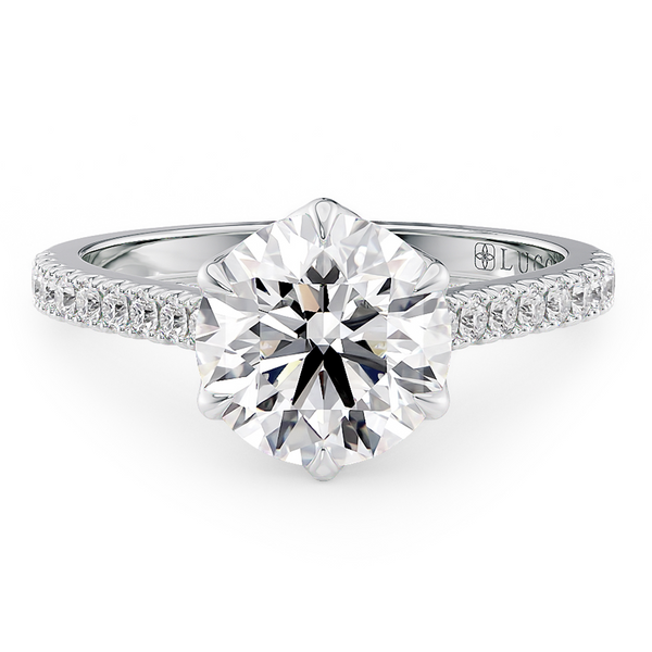LUCCE AZALEA™ Pavé Round Lab Diamond 0.90ct E VVS2 Id Platinum