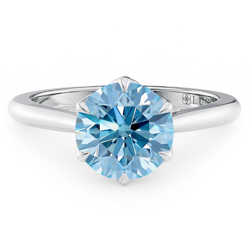 Lucce Azalea Round Ocean Blue Diamond