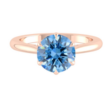 Load image into Gallery viewer, Azalea Round Ocean Blue Diamond
