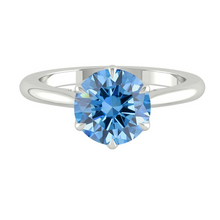 Load image into Gallery viewer, Azalea Round Ocean Blue Diamond
