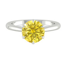 Load image into Gallery viewer, Azalea Round Sunburst Yellow Diamond
