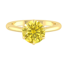 Load image into Gallery viewer, Azalea Round Sunburst Yellow Diamond
