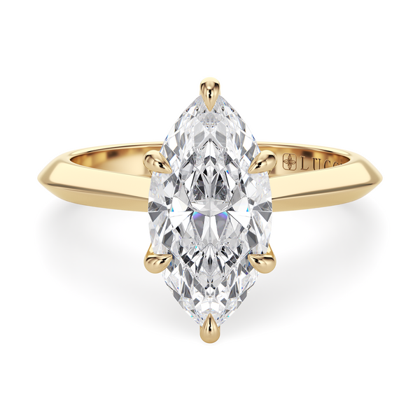 LUCCE ECUADORIAN™ Marquise Lab Diamond 1.01ct D VVS2 IGI 14K Yellow Gold