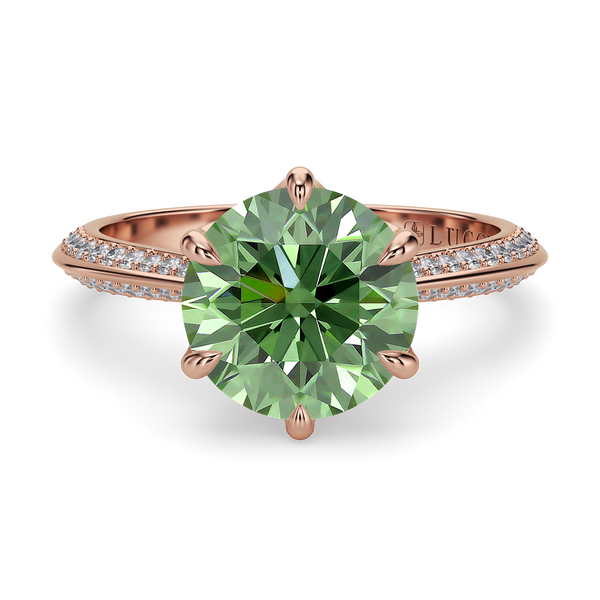 LUCCE ECUADORIAN™ Pavé Round VERDANT™ Green Diamond