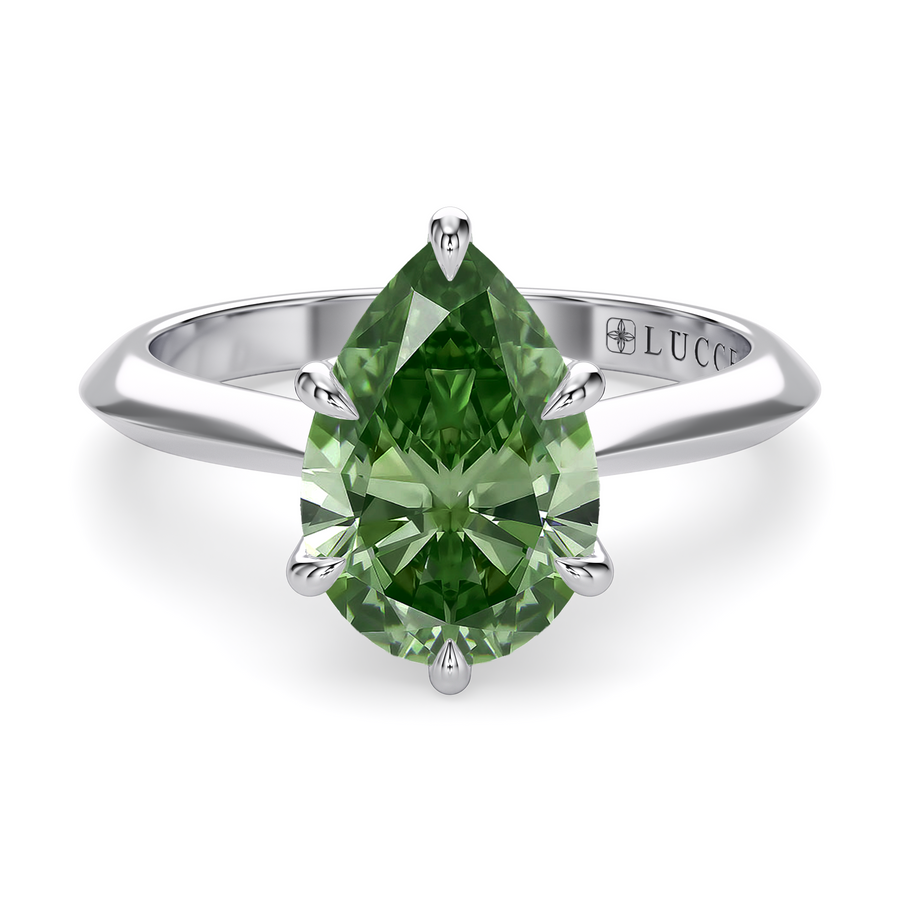Load image into Gallery viewer, LUCCE ECUADORIAN™ Pear VERDANT™ Lab Diamond 1.06ct FVG VVS2 IGI 14K White Gold
