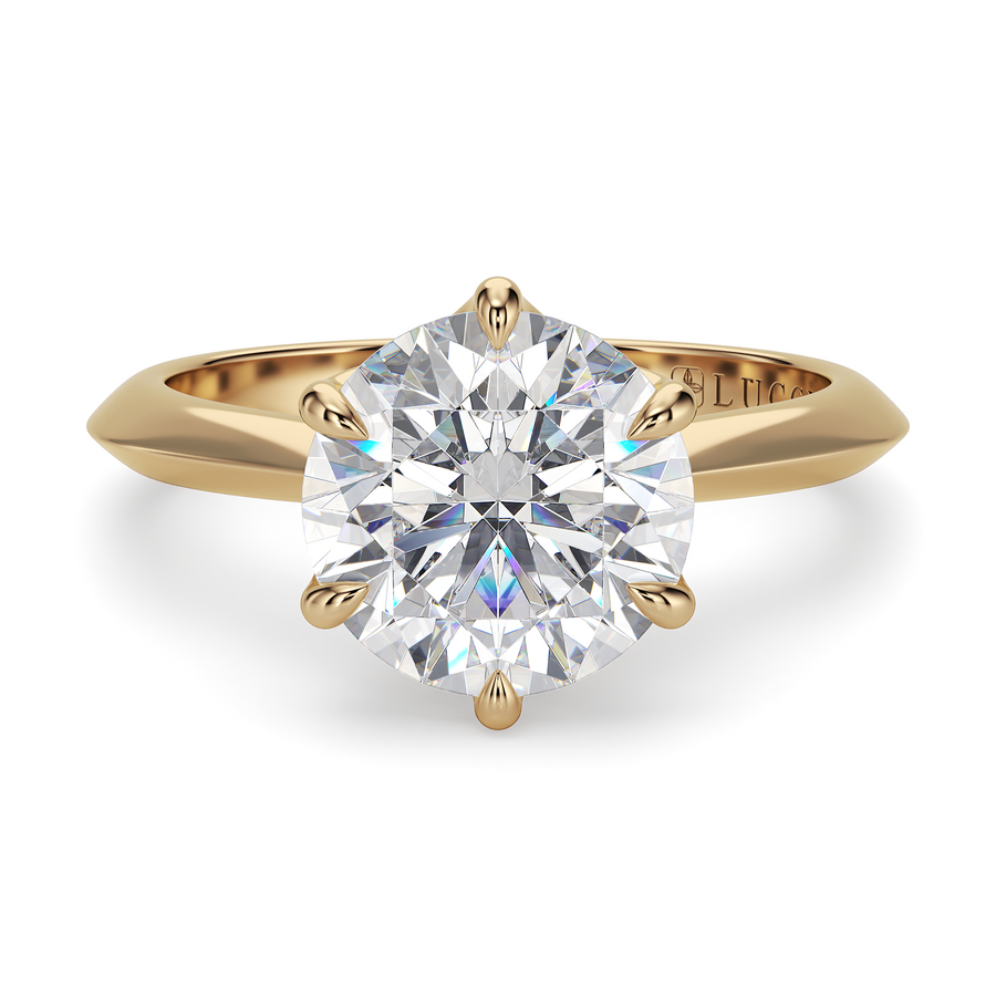 Load image into Gallery viewer, LUCCE ECUADORIAN™ Round Lab Diamond 2.02ct D VVS2 Id IGI 18K Yellow Gold

