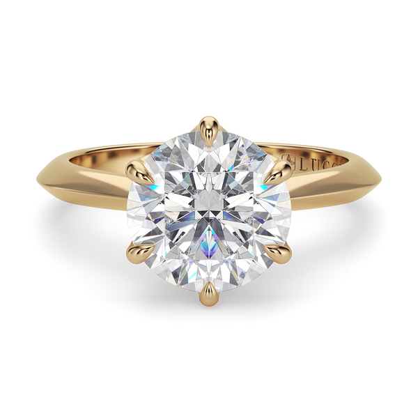 LUCCE ECUADORIAN™ Round Lab Diamond 2.02ct D VVS2 Id IGI 18K Yellow Gold
