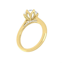 Load image into Gallery viewer, Azalea Lab Diamond 0.64ct D VVS2 Id IGI 14K Yellow Gold
