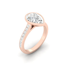 Load image into Gallery viewer, Carla Channel Pear Moissanite
