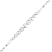 Load image into Gallery viewer, Carla Tapered Tennis Bracelet 4.20CTW DEF VVS Lab Diamond Platinum
