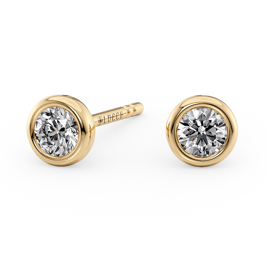 Load image into Gallery viewer, LUCCE CARLISLE™ 4-Petal Earrings Round Natural Diamond 0.22ctw 18K Yellow Gold
