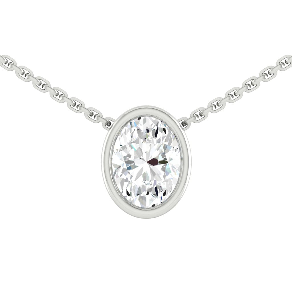 Carla Oval Necklace Diamond