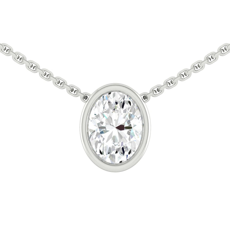 Carla Oval Necklace Diamond