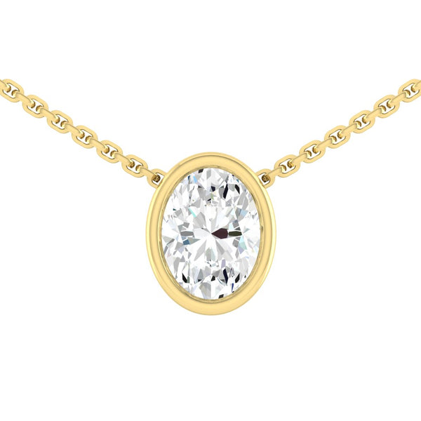 Carla Oval Necklace Diamond