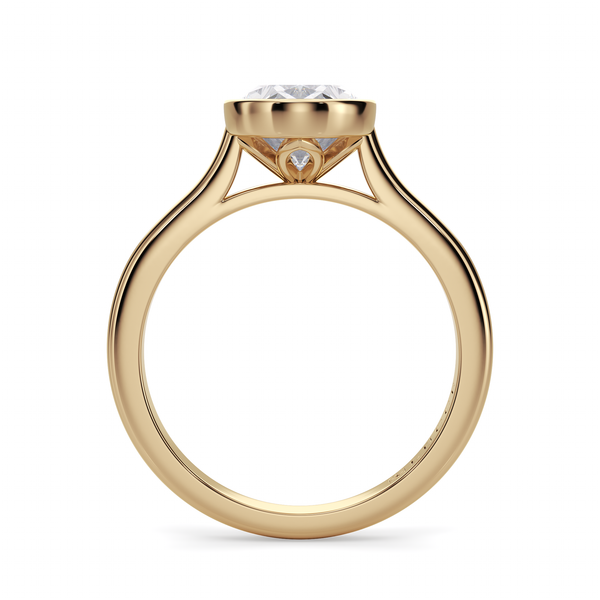 Lucce Carla Oval Lab Diamond 0.57ct D VVS2 IGI 14K Yellow Gold