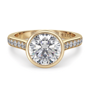 LUCCE CARLA™ Pavé Round Lab Diamond 1.03ct D VVS2 IGI 14K Yellow Gold