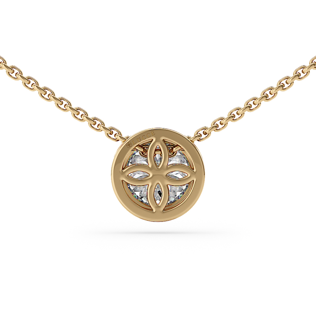 Load image into Gallery viewer, LUCCE CARLISLE™ Round Necklace 0.25ct Natural Diamond 14K Yellow Gold
