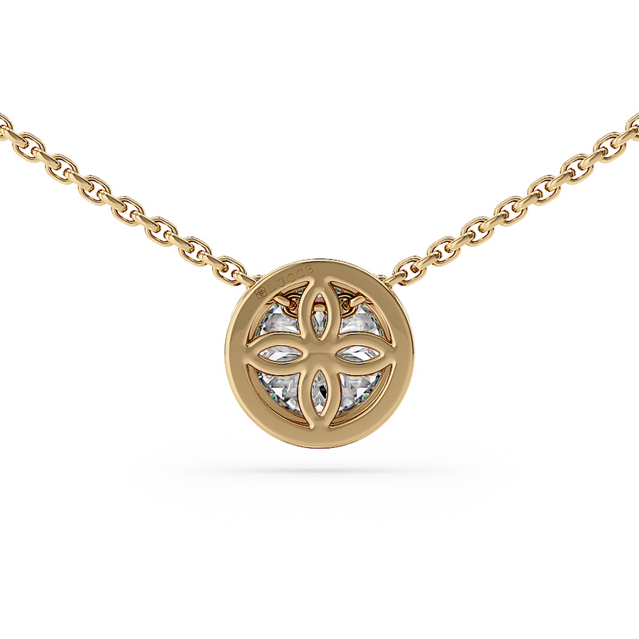 Load image into Gallery viewer, LUCCE CARLISLE™ Round Necklace 0.25ct Natural Diamond 14K Yellow Gold
