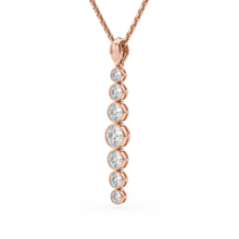 Load image into Gallery viewer, LUCCE Tapered Round Diamond Pendant Necklace in Gold or Platinum
