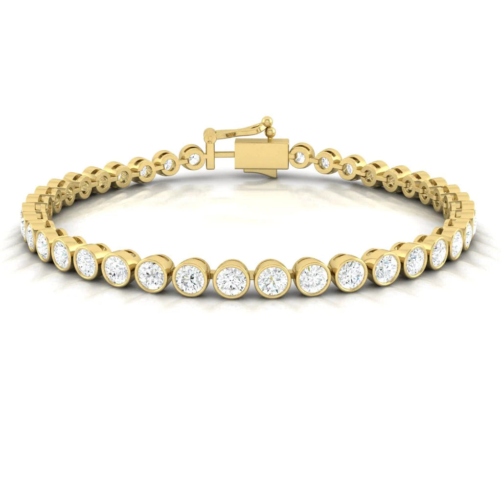 Carla Tennis Bracelet 2.20CTW DEF VVS Lab Diamond 14K Yellow Gold