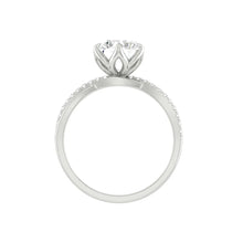 Load image into Gallery viewer, Fiore Sei Lab Diamond 0.92ct F VVS2 Id 14K White Gold
