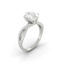 Load image into Gallery viewer, Fiore Sei Lab Diamond 0.92ct F VVS2 Id 14K White Gold
