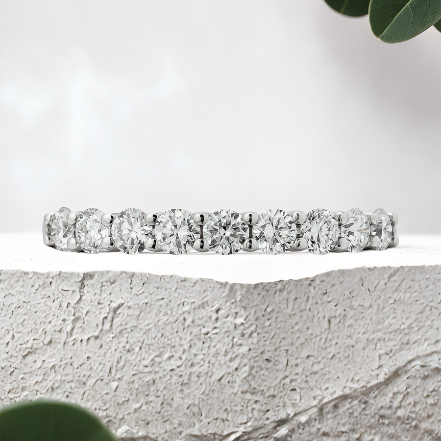 Load image into Gallery viewer, LUCCE CIVINI™ 9-Stone 2.25ctw Celeste Moissanite 14K White Gold
