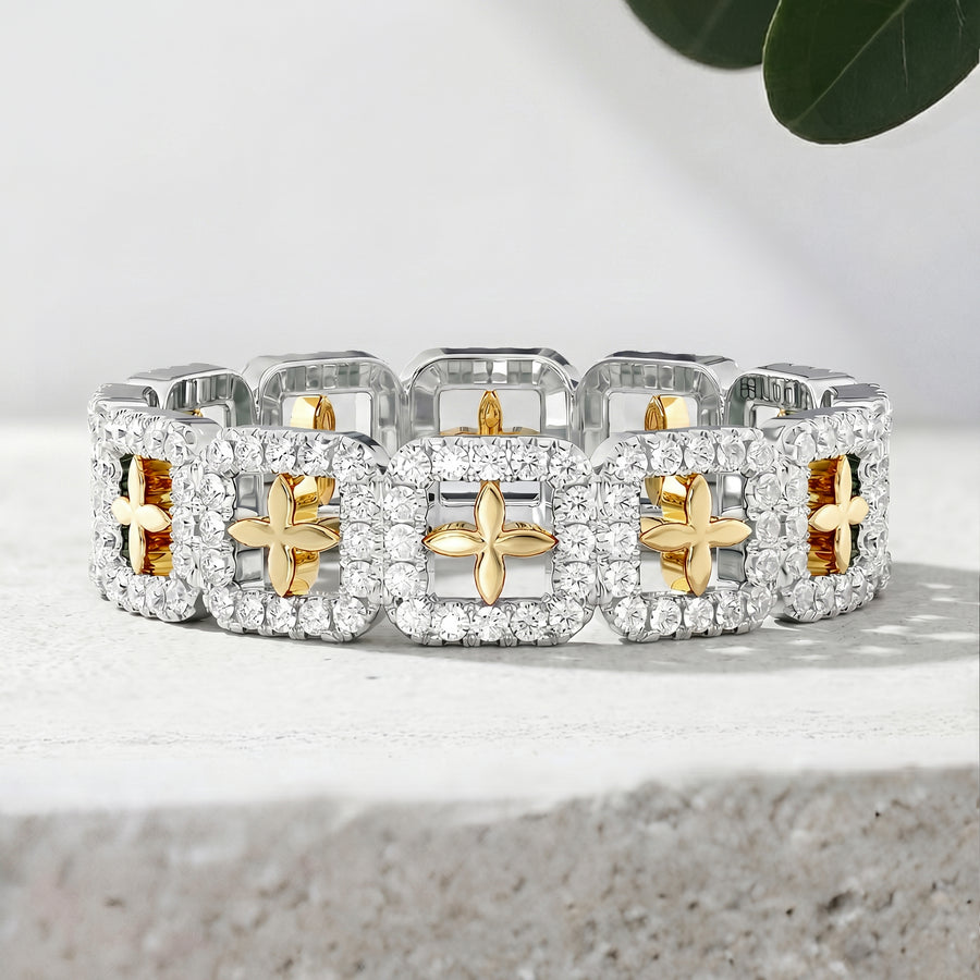 Load image into Gallery viewer, LUCCE CONSTANCE™ Elle Polished 0.48ctw Lab Diamond 18K White/Yellow Gold
