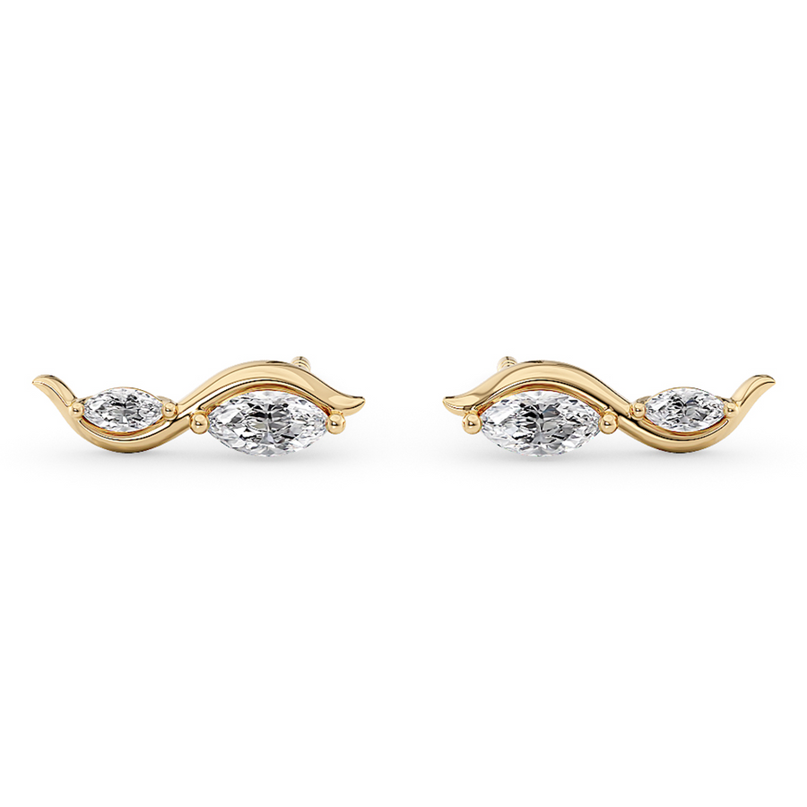 Load image into Gallery viewer, LUCCE CONSTANCE™ Infini Earrings 0.70ctw Lab Diamond 18K Yellow Gold
