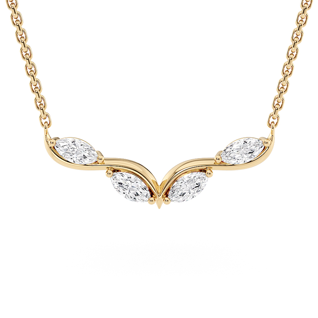 Lucce Constance Infini Necklace 1.00CTW Lab Diamond 18K Yellow Gold