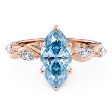 Load image into Gallery viewer, Lucce Constance Petal Marquise Ocean Blue Diamond
