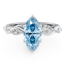 Load image into Gallery viewer, Lucce Constance Petal Marquise Ocean Blue Diamond
