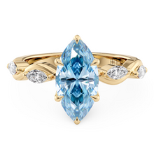 Load image into Gallery viewer, Lucce Constance Petal Marquise Ocean Blue Diamond
