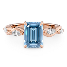 Load image into Gallery viewer, Lucce Constance Petal Emerald Ocean Blue Diamond

