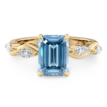Load image into Gallery viewer, Lucce Constance Petal Emerald Ocean Blue Diamond
