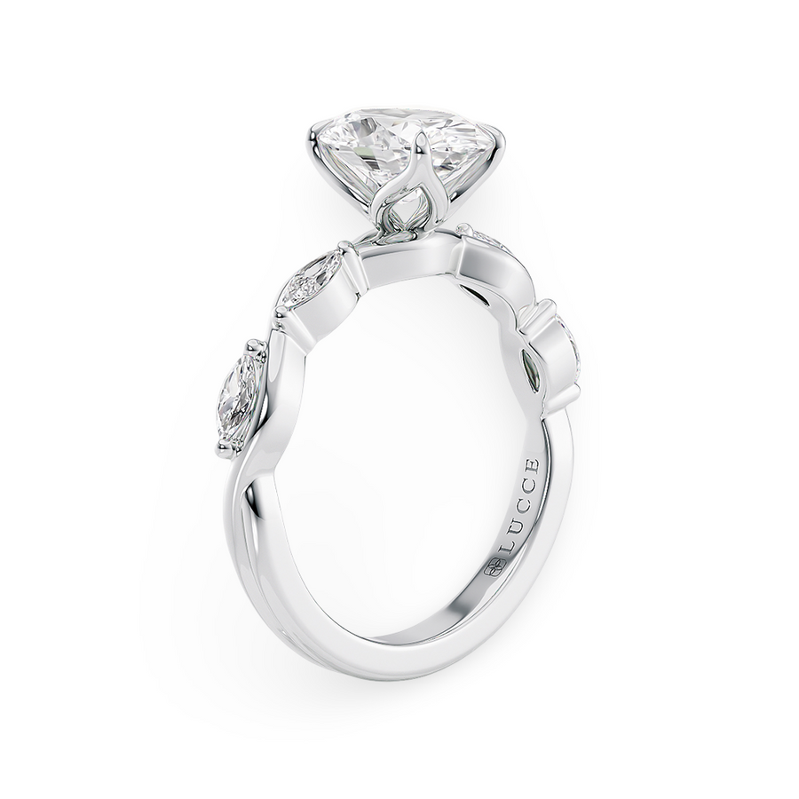 Load image into Gallery viewer, Constance Petal Oval Engagement Ring with Lab or Natural Diamond and marquise accents in Gold or Platinum
Lucce, Manila, Philippines
