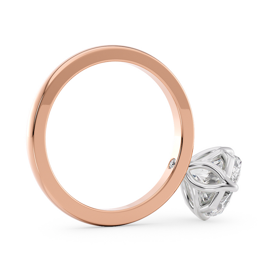Load image into Gallery viewer, LUCCE Cushion cut Solitaire Diamond Ring with Petal Prongs Hight Setting Engagement Ring in Gold or Platinum 
