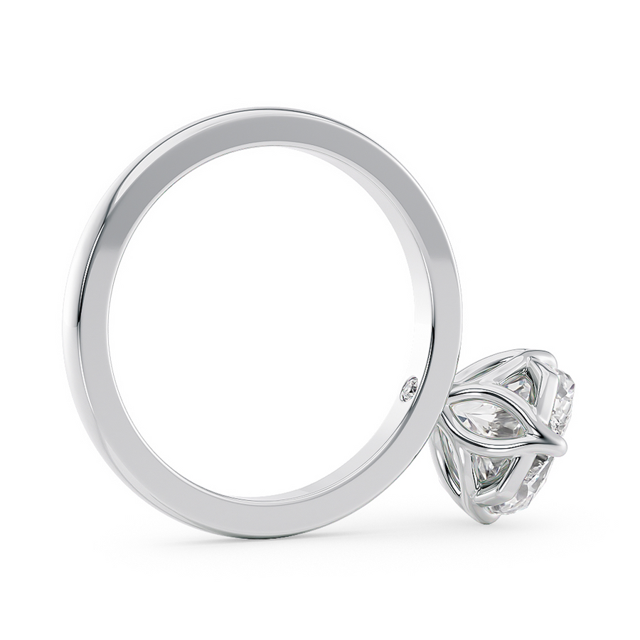 Load image into Gallery viewer, LUCCE Cushion cut Solitaire Diamond Ring with Petal Prongs Hight Setting Engagement Ring in Gold or Platinum 
