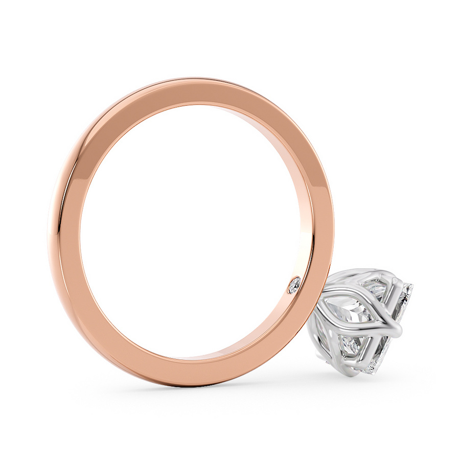 Load image into Gallery viewer, LUCCE Princess cut Solitaire Diamond Ring with Petal Prongs Hight Setting Engagement Ring in Gold or Platinum 
